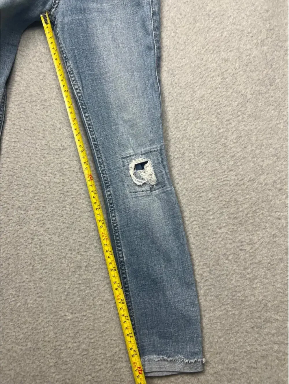 Hollister High Rise Crop Super Skinny Jeans Womens Size 0R Denim Classic Stretch